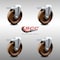 Service Caster 5 Inch SS High Temp Phenolic Swivel Bolt Hole Caster Set with Total Lock Brake SCC-SSBHTTL20S514-PHSHT-4 - alternate 4